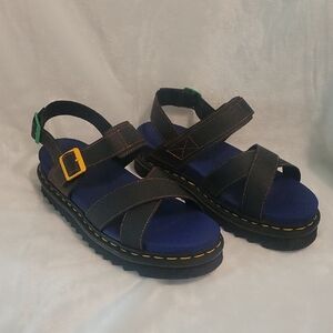 Dr. Martens Voss II Black and Blue Fisherman Sandals